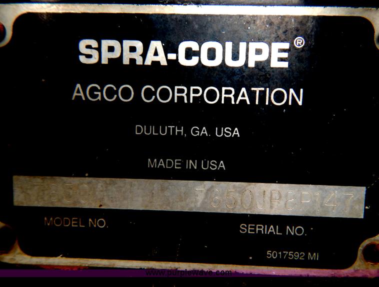 image for item I1147 2005 SpraCoupe 7650 self-propelled sprayer