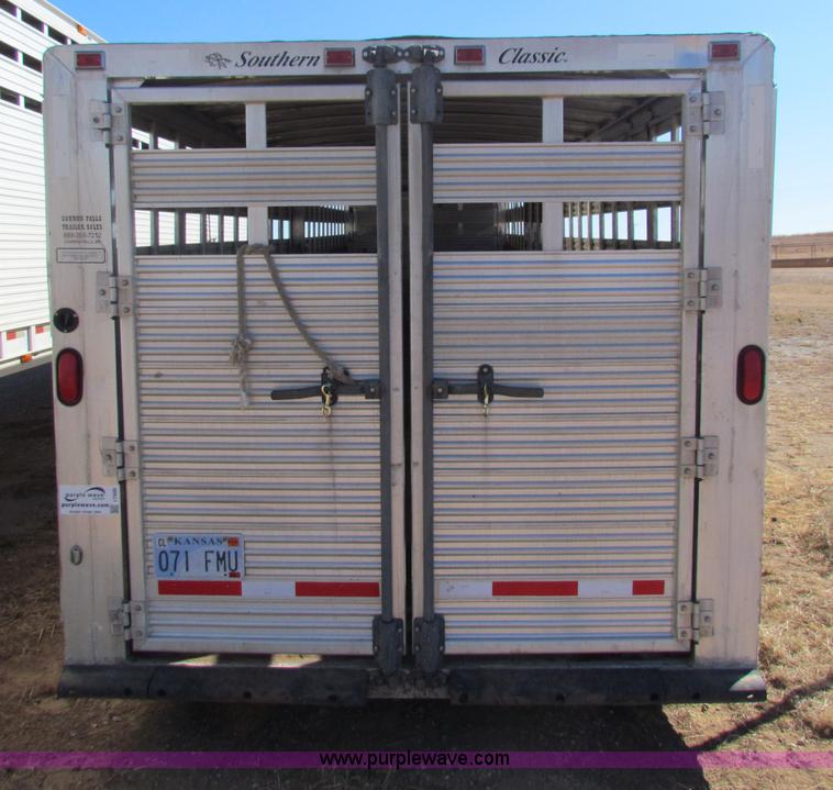 image for item I7499 2004 Southern Classic aluminum triple axle livestock trailer