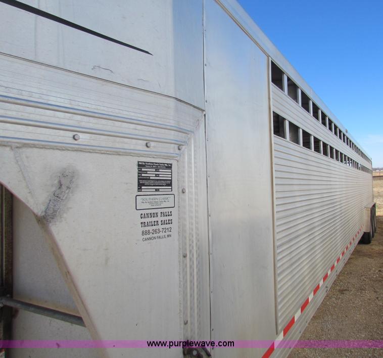 image for item I7499 2004 Southern Classic aluminum triple axle livestock trailer