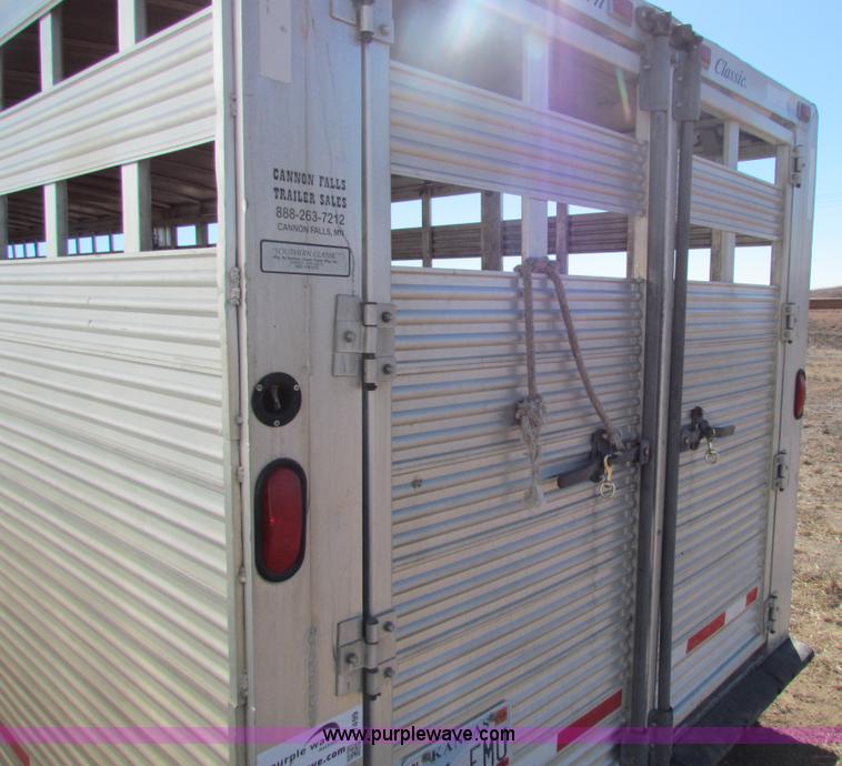 image for item I7499 2004 Southern Classic aluminum triple axle livestock trailer