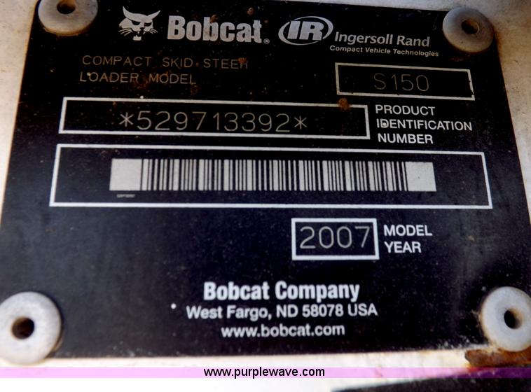 image for item I9067 2007 Bobcat S150 skid steer
