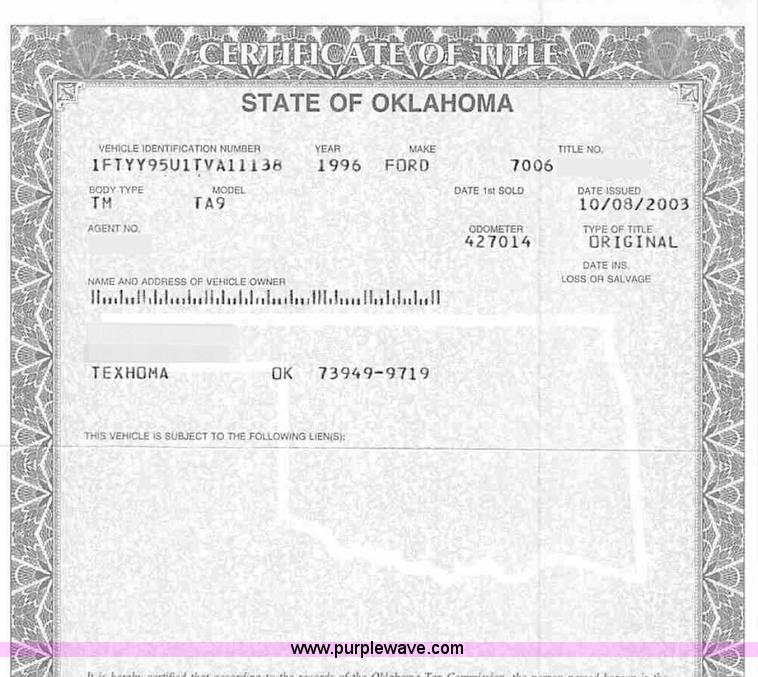 image for item I9133 1996 Ford Aeromax L9000 semi truck