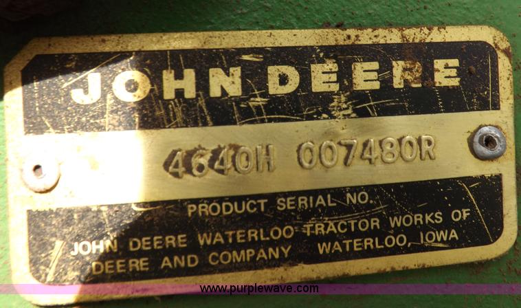 image for item I9140 1979 John Deere 4640 tractor