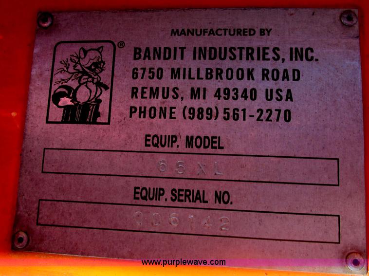 image for item AN9116 2007 Bandit 65XL 007XP series chipper