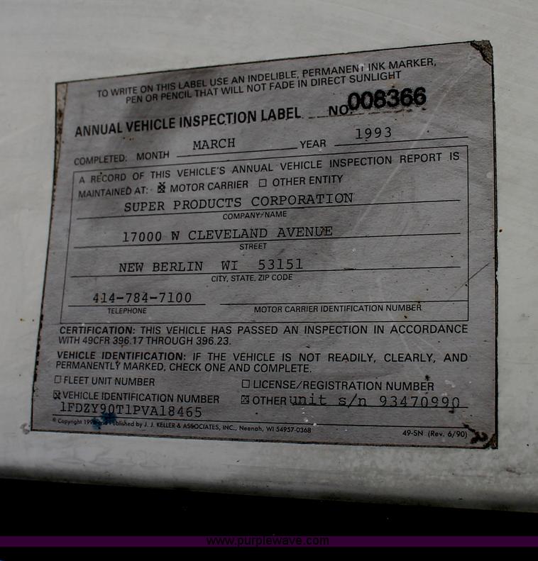 image for item C3693 1993 Ford LTS9000 vactor truck