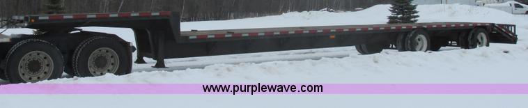 image for item E5283 1986 Trail King TS7DCS-482 spread axle drop deck equipment trailer