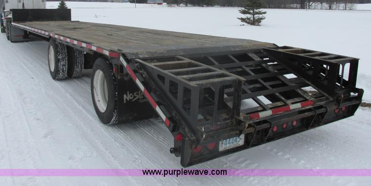 image for item E5283 1986 Trail King TS7DCS-482 spread axle drop deck equipment trailer