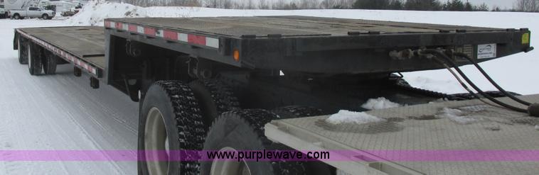 image for item E5283 1986 Trail King TS7DCS-482 spread axle drop deck equipment trailer