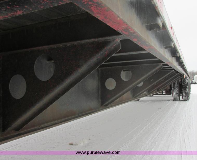 image for item E5283 1986 Trail King TS7DCS-482 spread axle drop deck equipment trailer