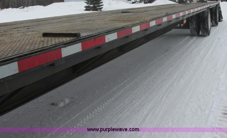 image for item E5283 1986 Trail King TS7DCS-482 spread axle drop deck equipment trailer