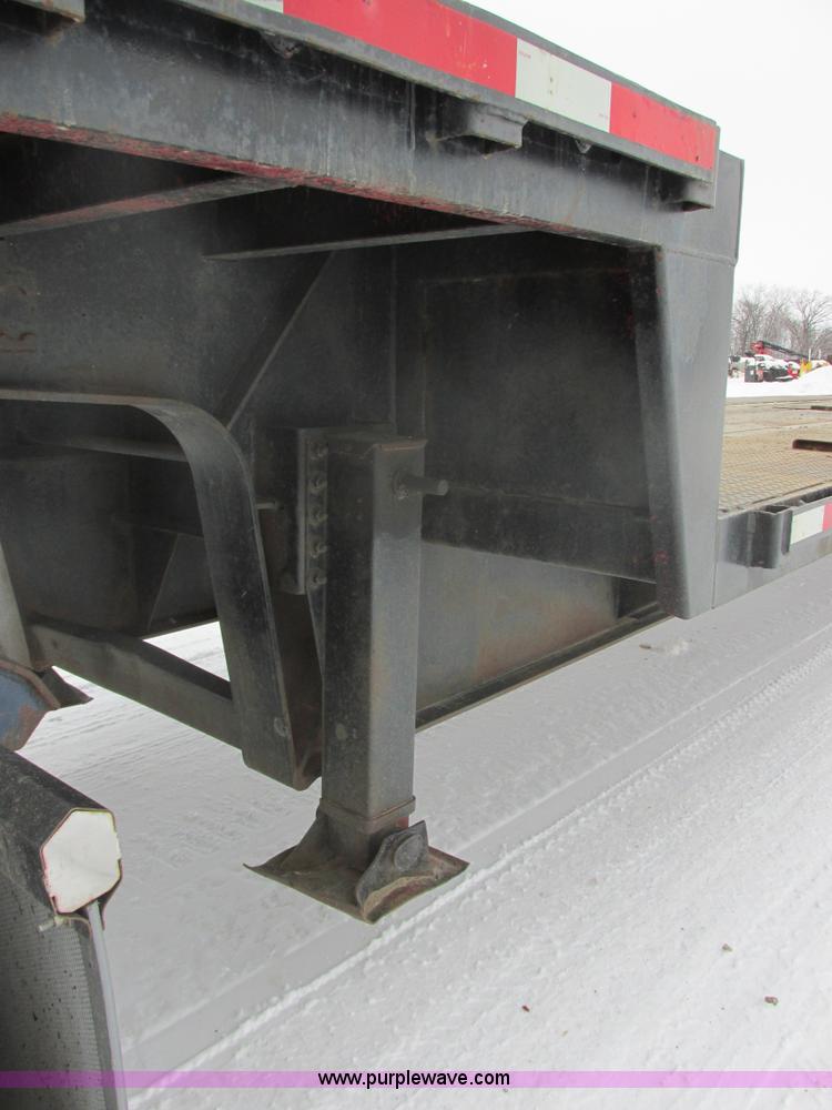 image for item E5283 1986 Trail King TS7DCS-482 spread axle drop deck equipment trailer