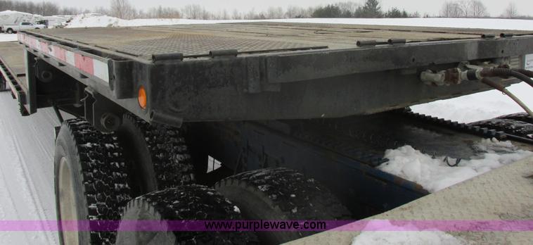 image for item E5283 1986 Trail King TS7DCS-482 spread axle drop deck equipment trailer