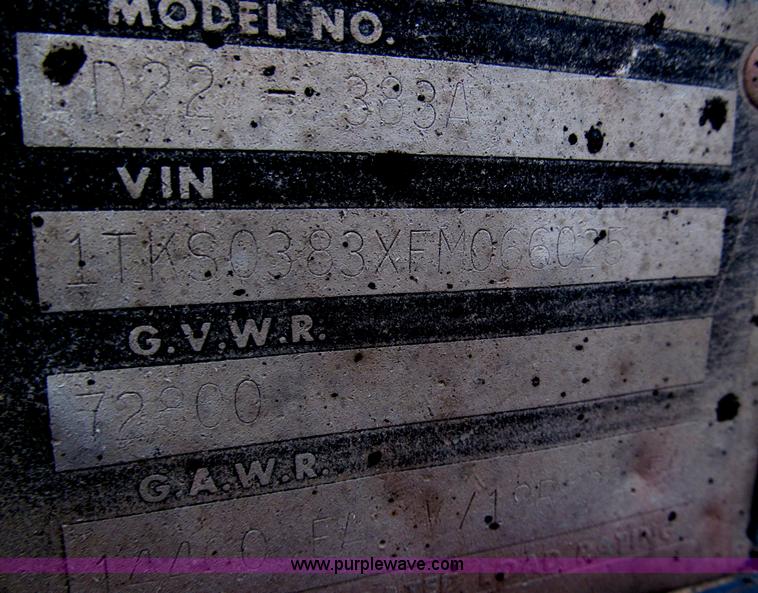 image for item F7262 1985 Trail King BD22-383A 40' triple axle belly dump trailer