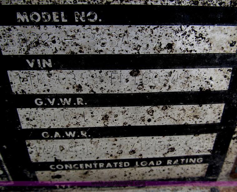 image for item F7265 1986 Trail King BD22-383A 40' triple axle belly dump trailer