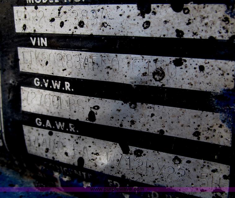 image for item F7273 1985 Trail King BD22-383A 40' triple axle belly dump trailer