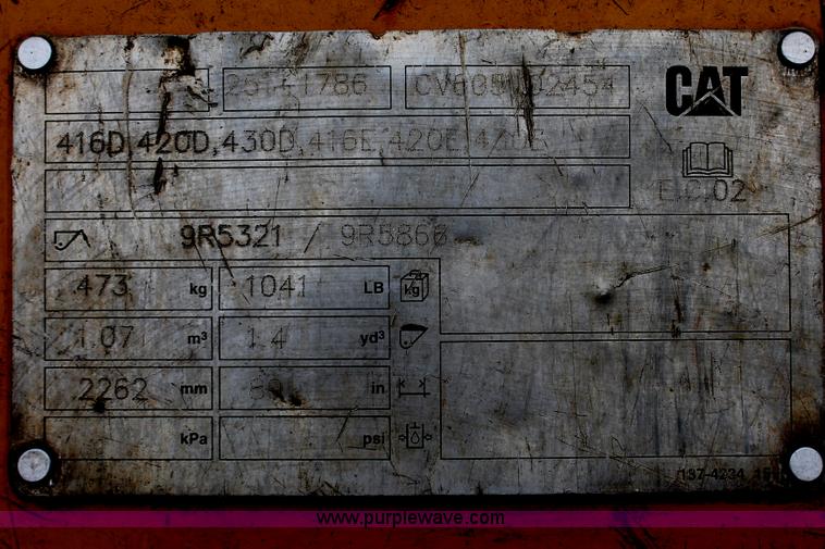 image for item H8403 2007 Caterpillar 420E backhoe