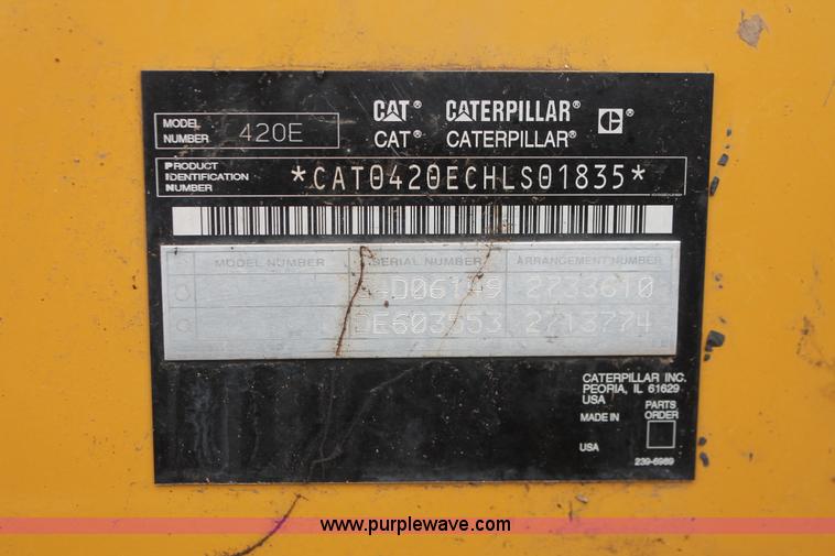 image for item H8403 2007 Caterpillar 420E backhoe