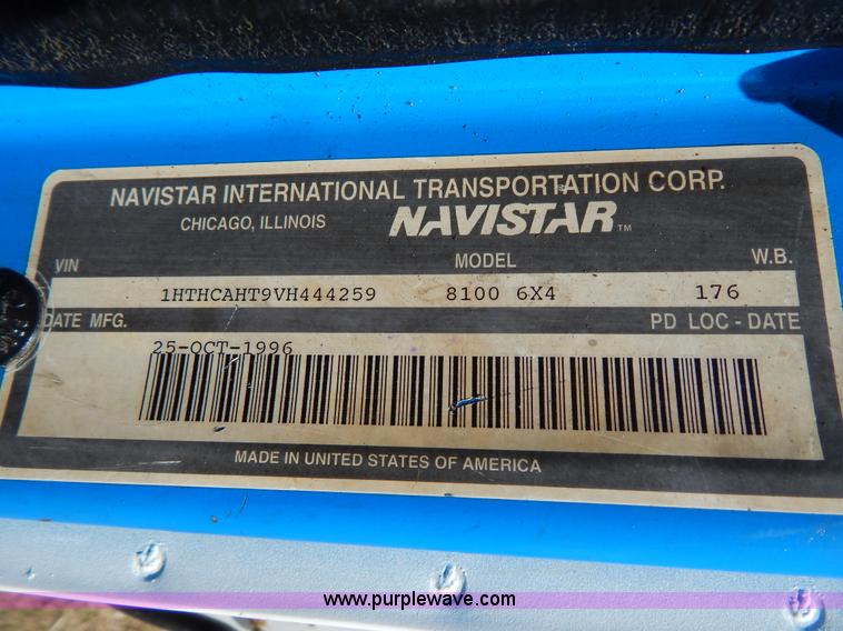 image for item I1135 1997 International 8100 dump truck