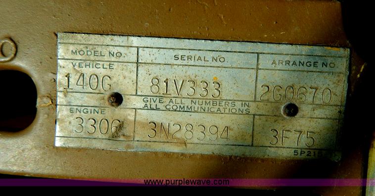 image for item I1163 1974 Caterpillar 140G articulated motor grader