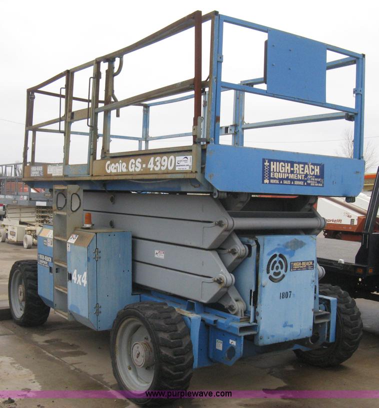 image for item I5652 2004 Genie GS-4390 rough terrain scissor lift