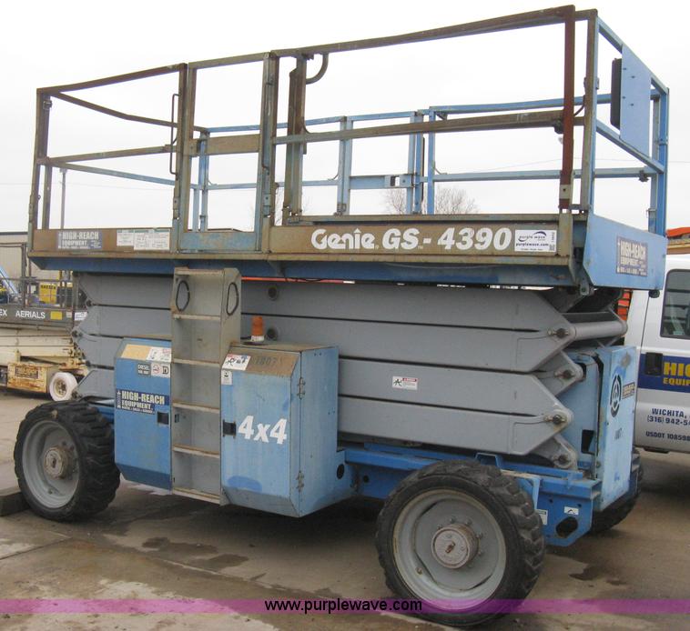 image for item I5652 2004 Genie GS-4390 rough terrain scissor lift