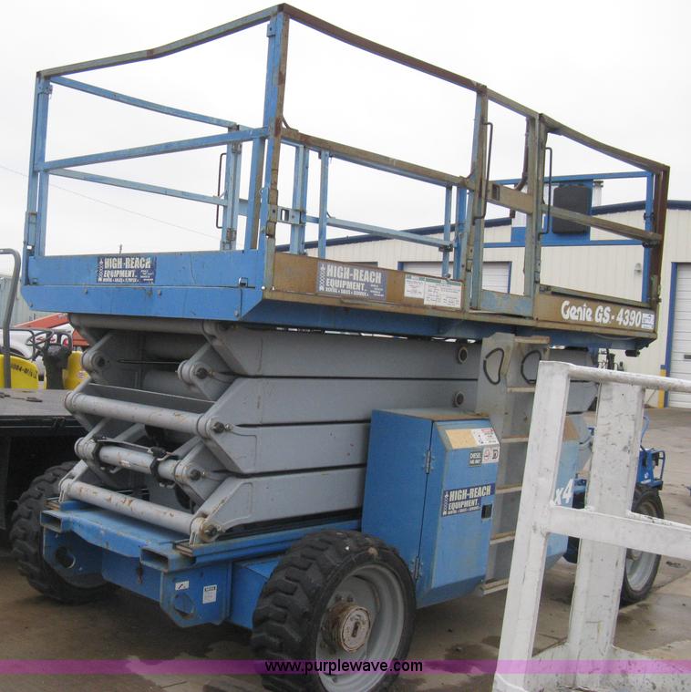 image for item I5652 2004 Genie GS-4390 rough terrain scissor lift