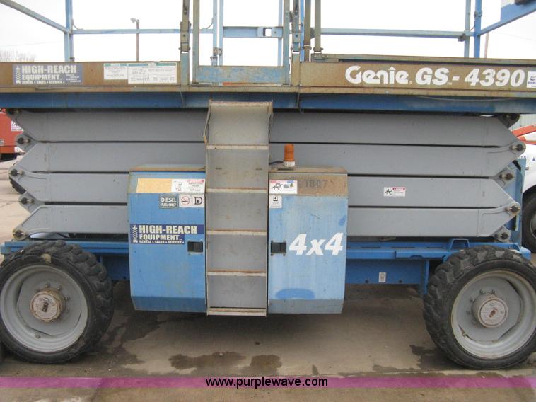 image for item I5652 2004 Genie GS-4390 rough terrain scissor lift