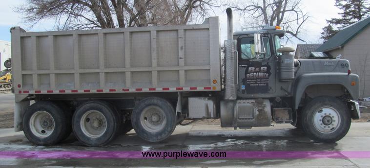 image for item I7240 1991 Mack RD688S triple axle dump truck