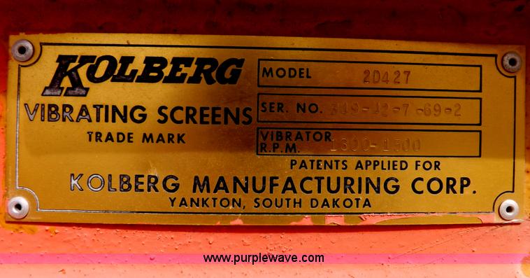 image for item I9127 Kolberg portable screening plant