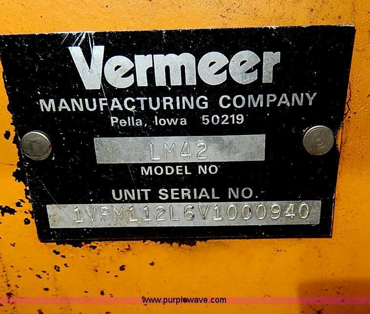 image for item I9319 Vermeer LM-42 yard plow trencher
