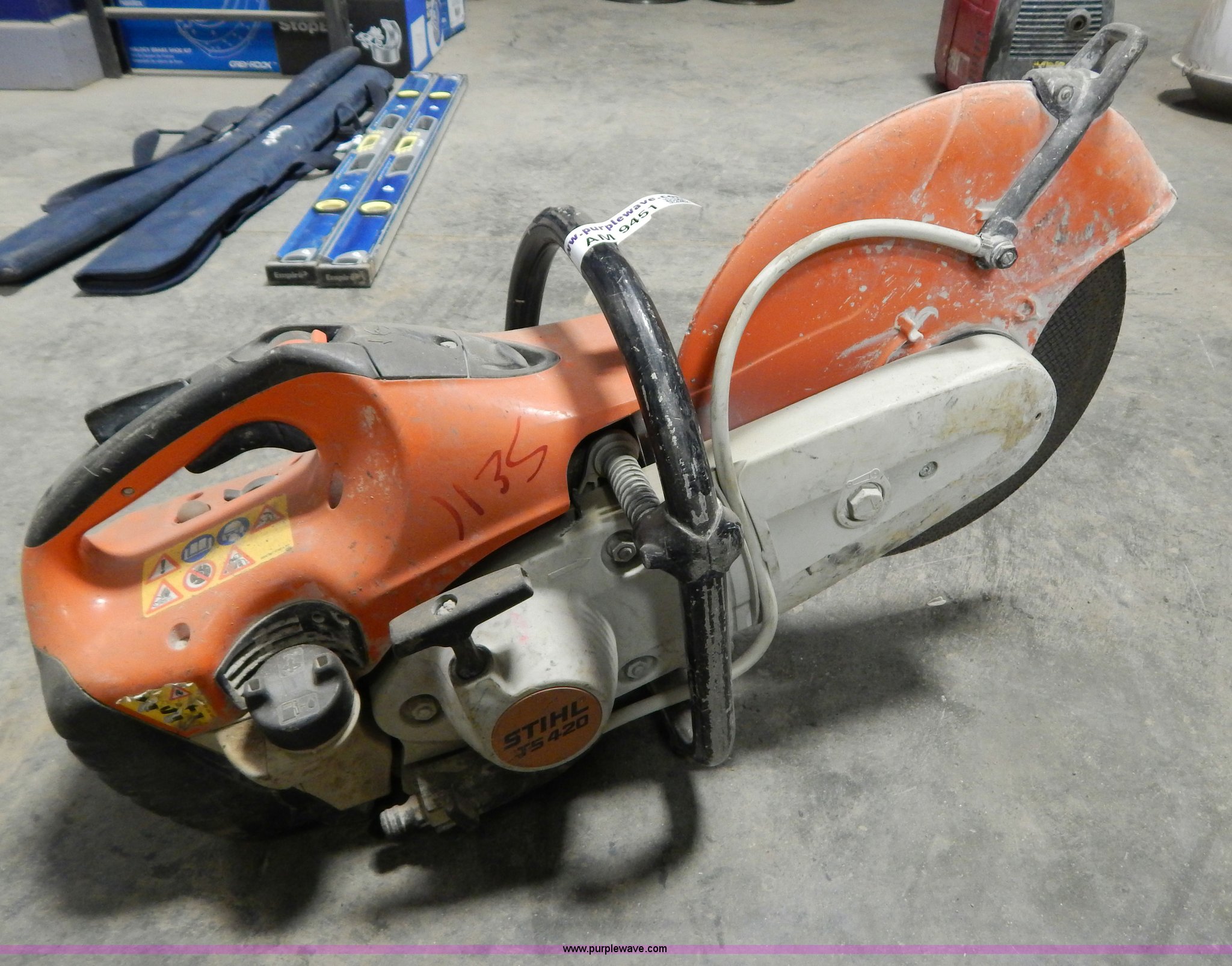 Stihl TS420 quickie saw in Lawrence, KS Item AM9451 sold Purple Wave