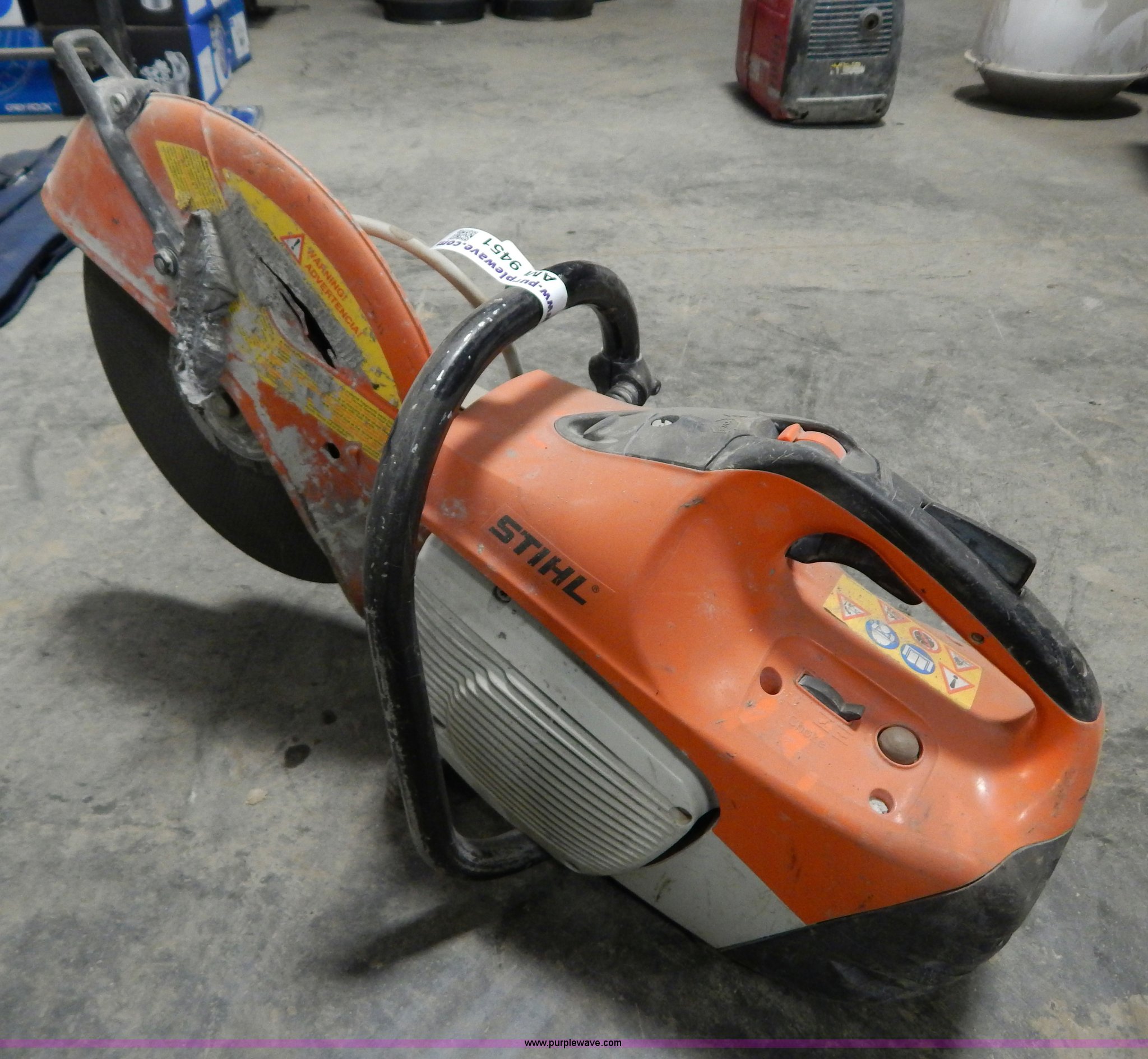 Stihl TS420 quickie saw in Lawrence, KS Item AM9451 sold Purple Wave