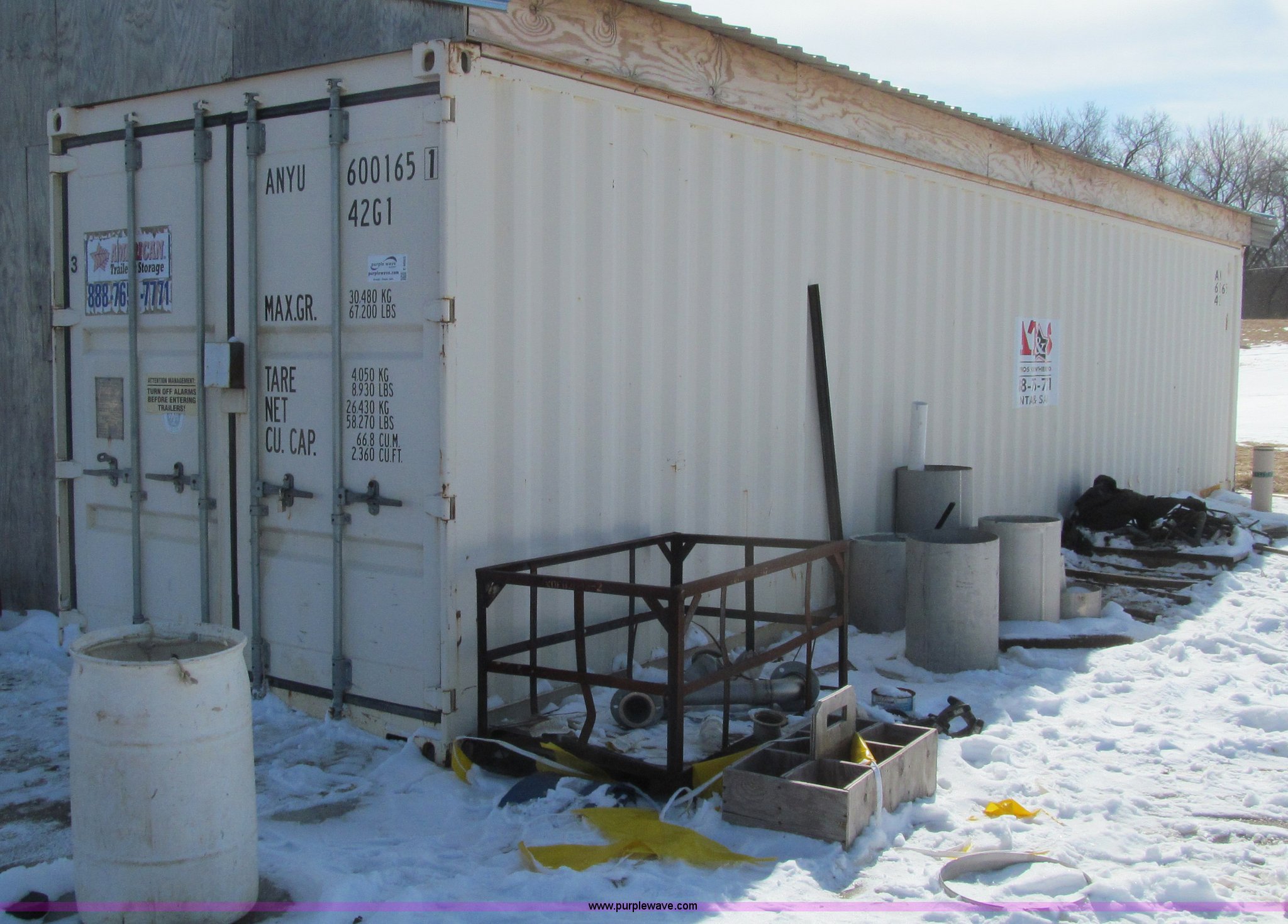 2000 steel shipping container in Des Moines, IA Item E4665 sold
