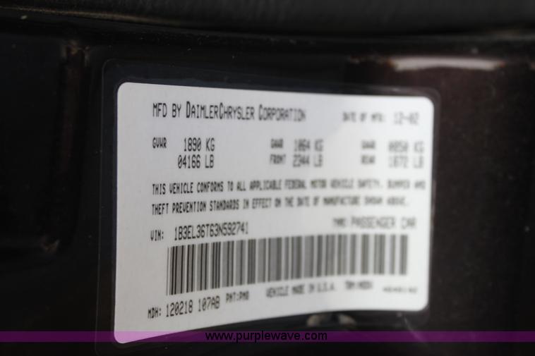 image for item AN9987 2003 Dodge Stratus SE