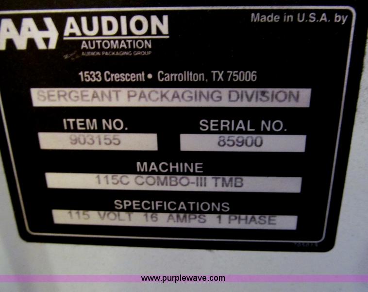 image for item AQ9916 Sergent Packing Division packing system