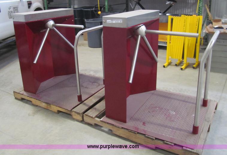 image for item AQ9918 (2) Alvarado Manufacturing, Co. turnstiles for direction control and pedestrian counting