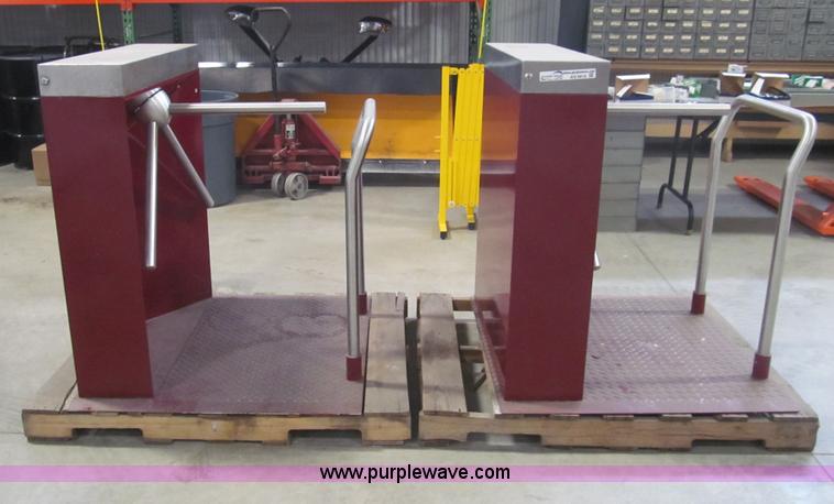 image for item AQ9918 (2) Alvarado Manufacturing, Co. turnstiles for direction control and pedestrian counting