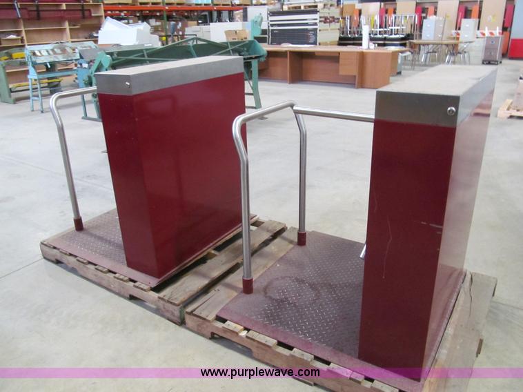 image for item AQ9918 (2) Alvarado Manufacturing, Co. turnstiles for direction control and pedestrian counting
