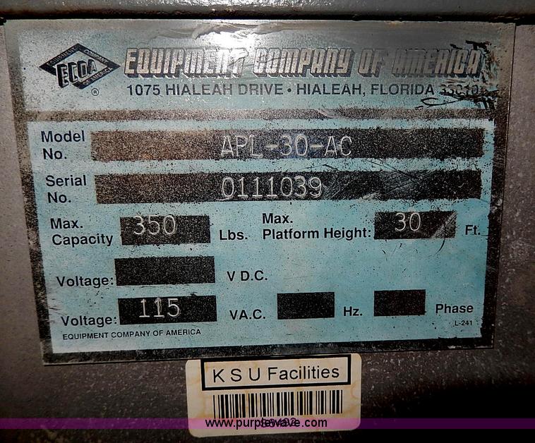 image for item AX9222 Alumaloft APL30AC electric platform lift