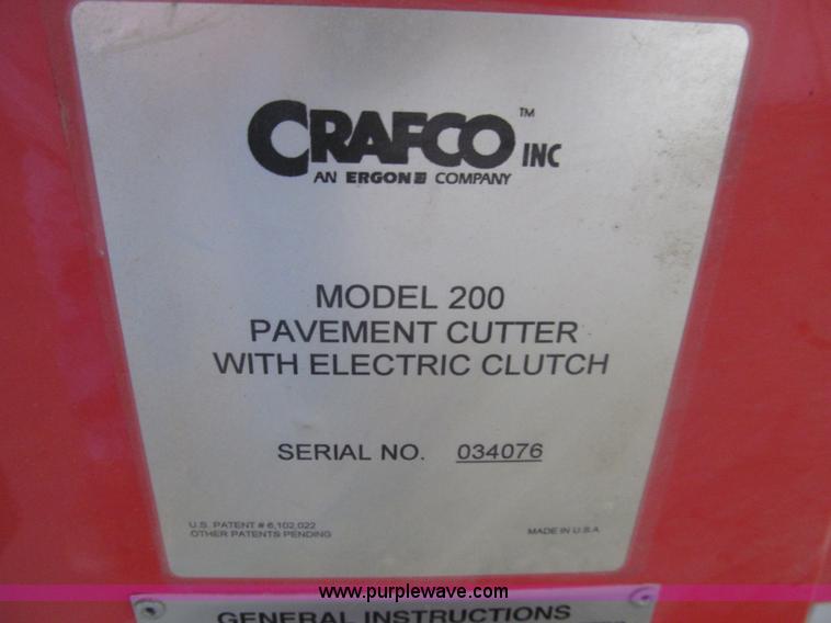 image for item AY9839 Crafco 200 pavement cutter/router