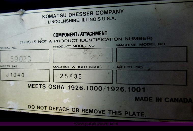 image for item I7157 1996 Komatsu WA120-1 wheel loader