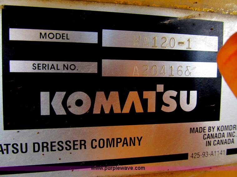 image for item I7157 1996 Komatsu WA120-1 wheel loader