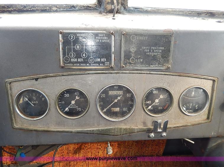 image for item I9339 1952 Oshkosh WA-703 runway snow plow vehicle