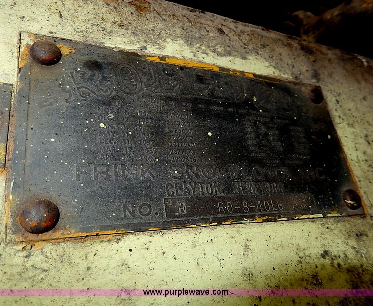 image for item I9339 1952 Oshkosh WA-703 runway snow plow vehicle