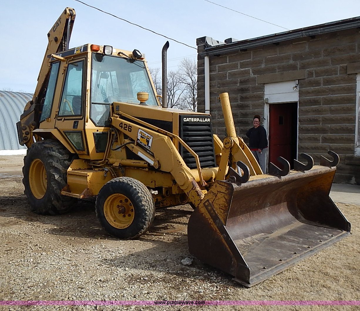 1987 Caterpillar 426 backhoe in Talmage, KS Item I9385 sold Purple Wave