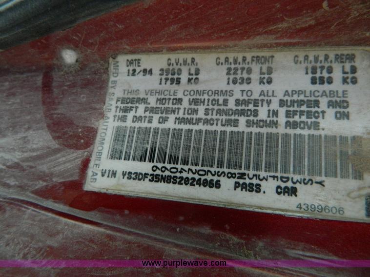 image for item AQ9977 1997 Saab 900 SE