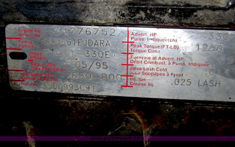 image for item AY9803 Cummins M11-330E six cylinder diesel engine