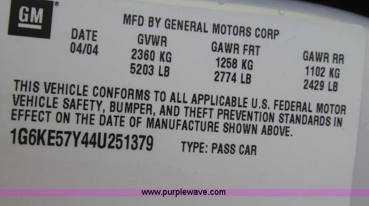 image for item G2305 2004 Cadillac DeVille DHS