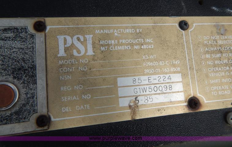 image for item I1136 1985 PSI tug cart