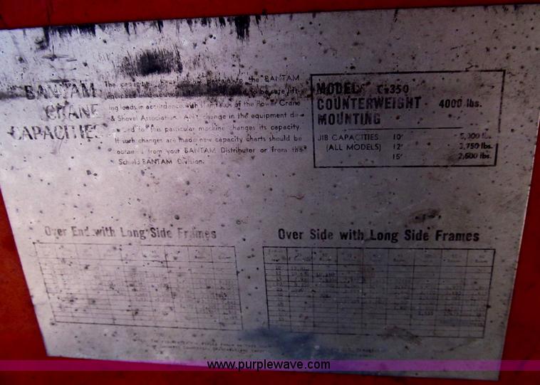 image for item I7176 Bantam C-350 drag line crane